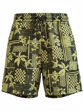 Mode Of One Elastic Waistband & Drawstring Shorts - Size Small - Green Wild Ivy